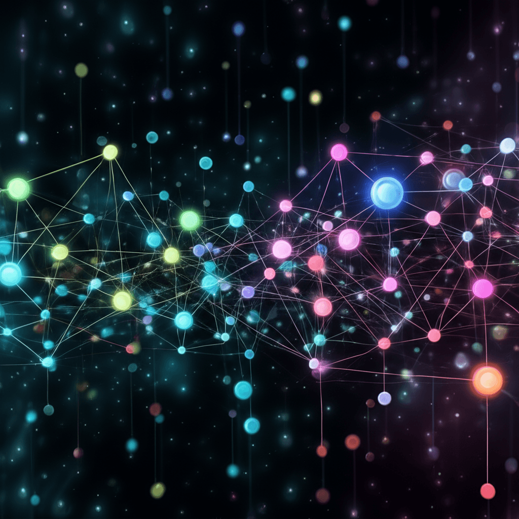 Abstract art depicting quantum computing concepts